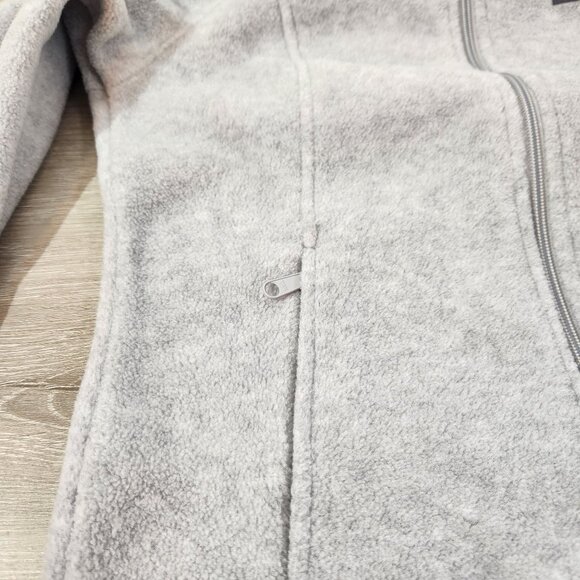 Columbia Light Grey Full Zip Long Sleeve Fleece Jacket Women's Size M - Picture 8 of 13